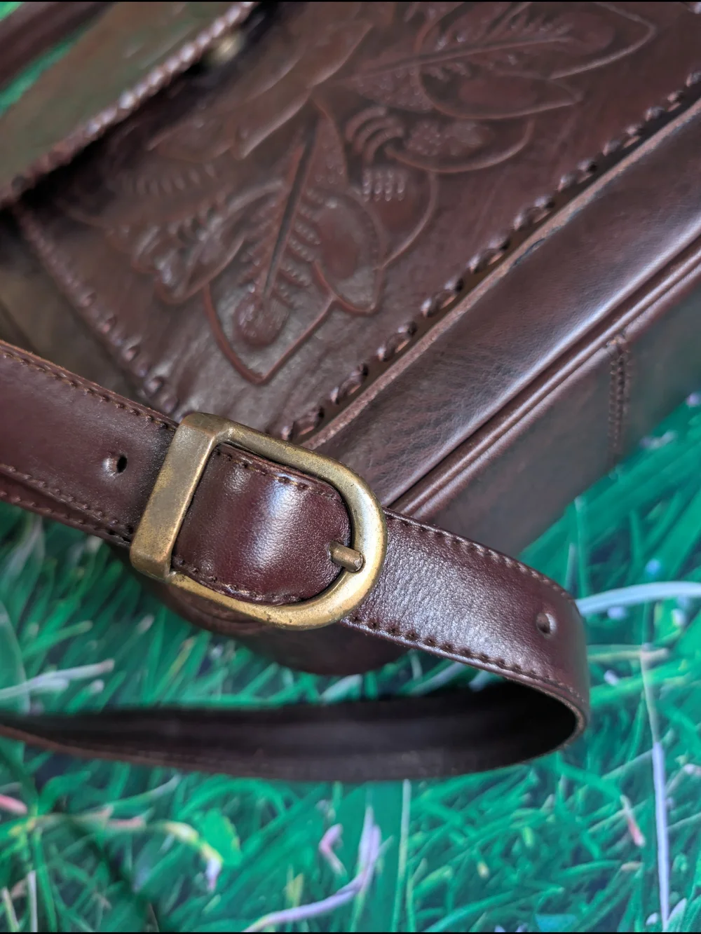 Mexichic Crafts LOLA Chicana luxury leather designer Crossbody Bag Chocolate Bag